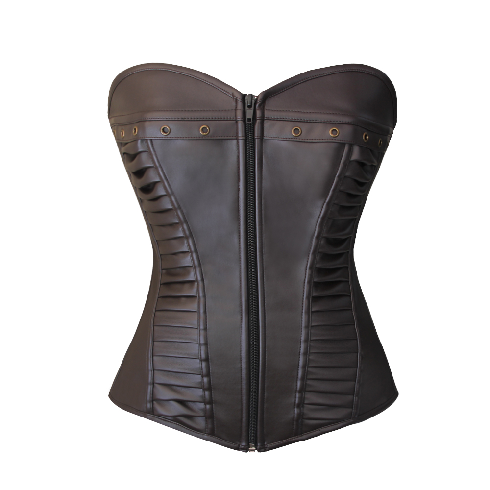 F9075-2 Top quality Corset with zipper front closure corset